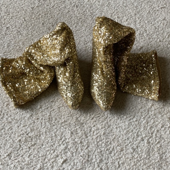 Steve Madden gold sequin boots used once - Picture 3 of 3